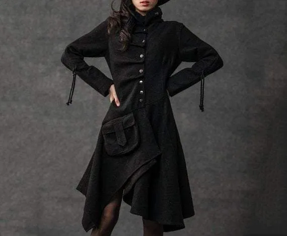 Asymmetrical Swing Coat  C180