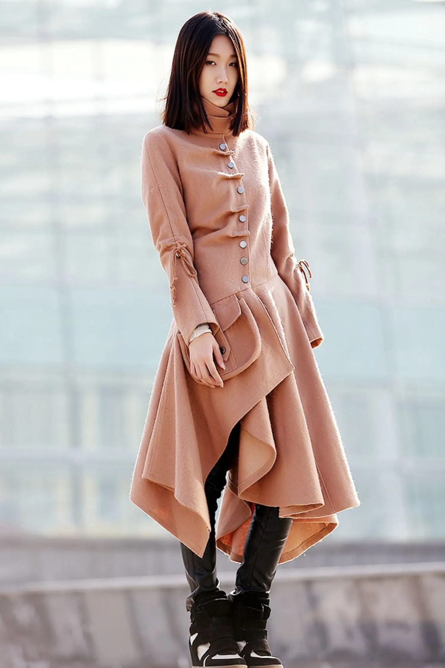 Asymmetrical Swing Coat  C180