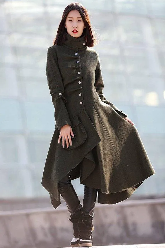 Asymmetrical Swing Coat  C180