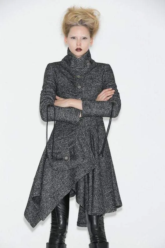 Asymmetrical Swing Coat  C180