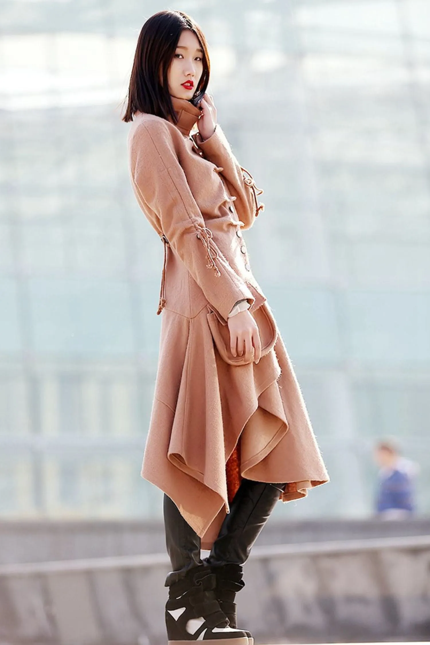 Asymmetrical Swing Coat  C180