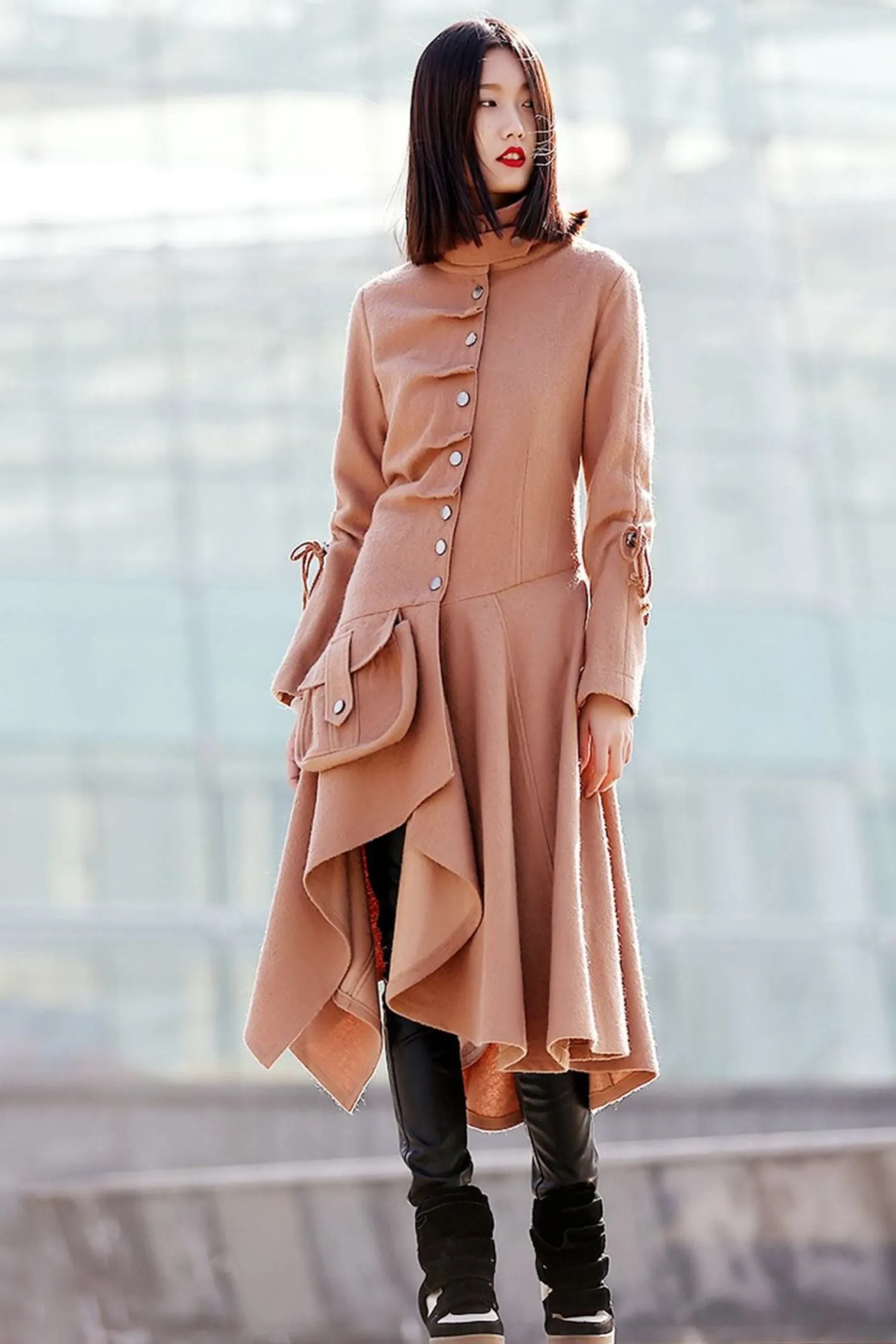 Asymmetrical Swing Coat  C180