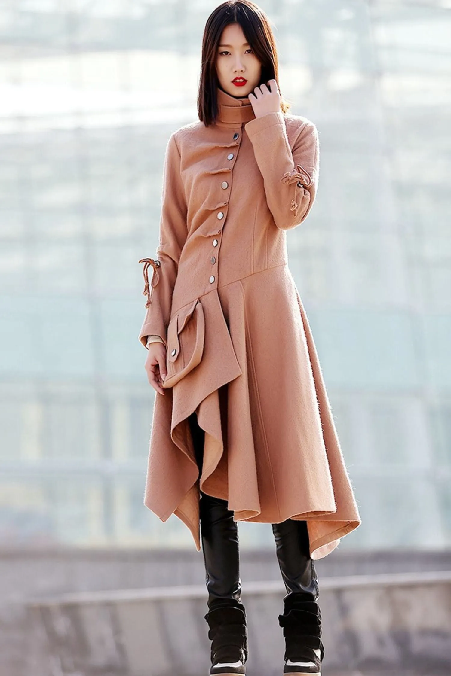 Asymmetrical Swing Coat  C180