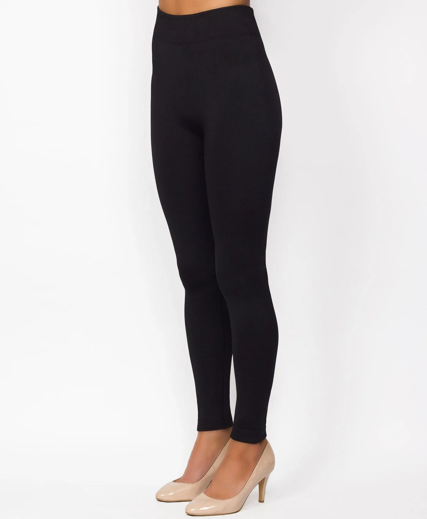 Black Fur Fleece Lined Leggings