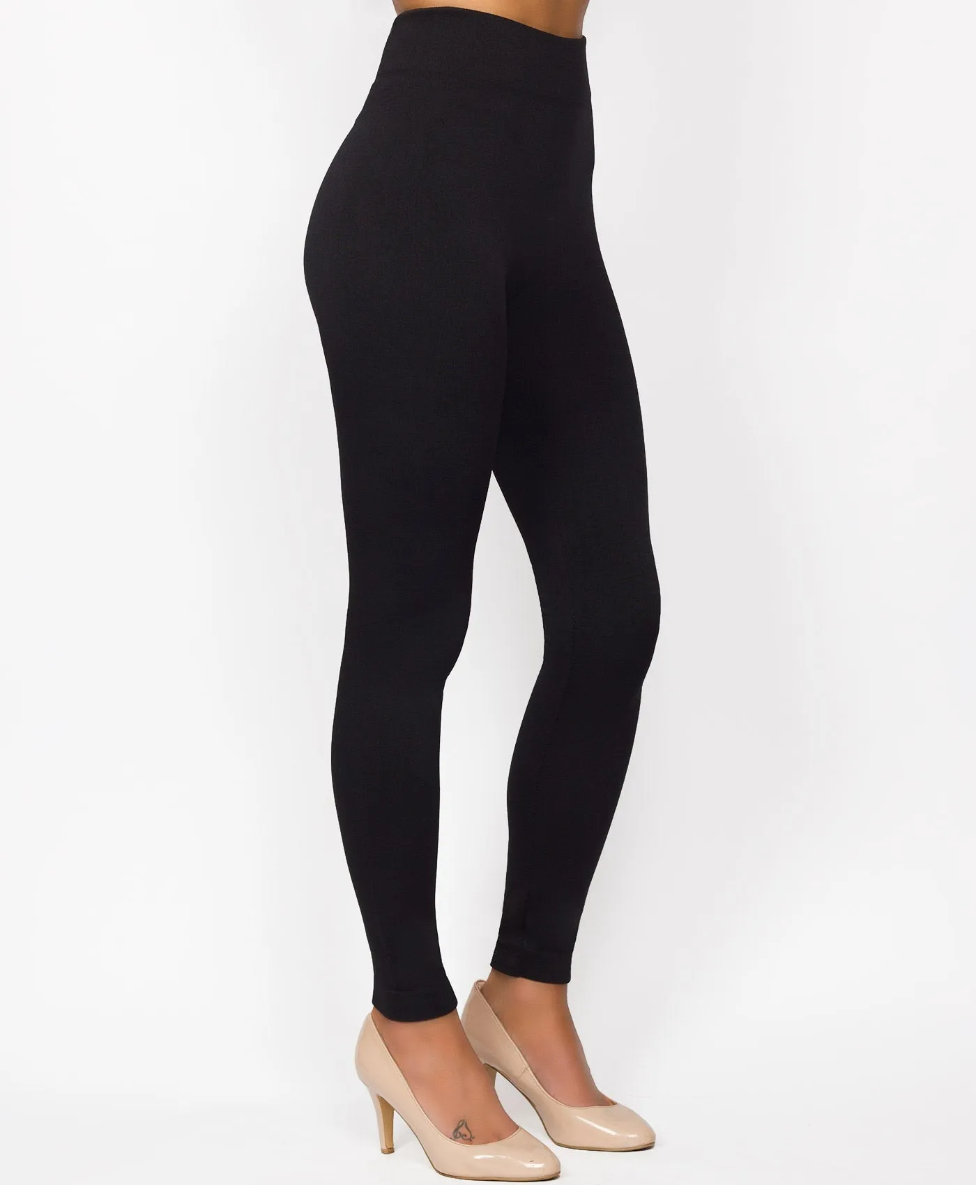 Black Fur Fleece Lined Leggings