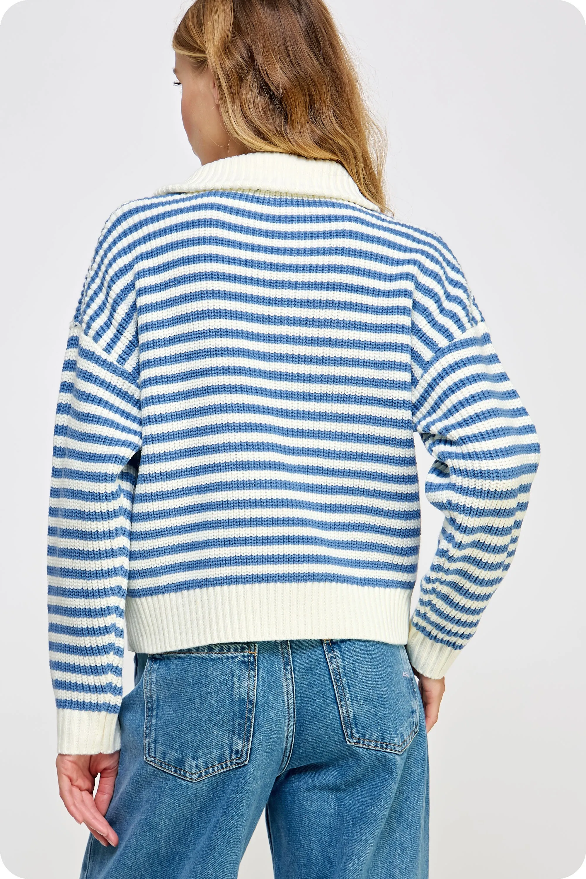 Blue/White Striped Sweater