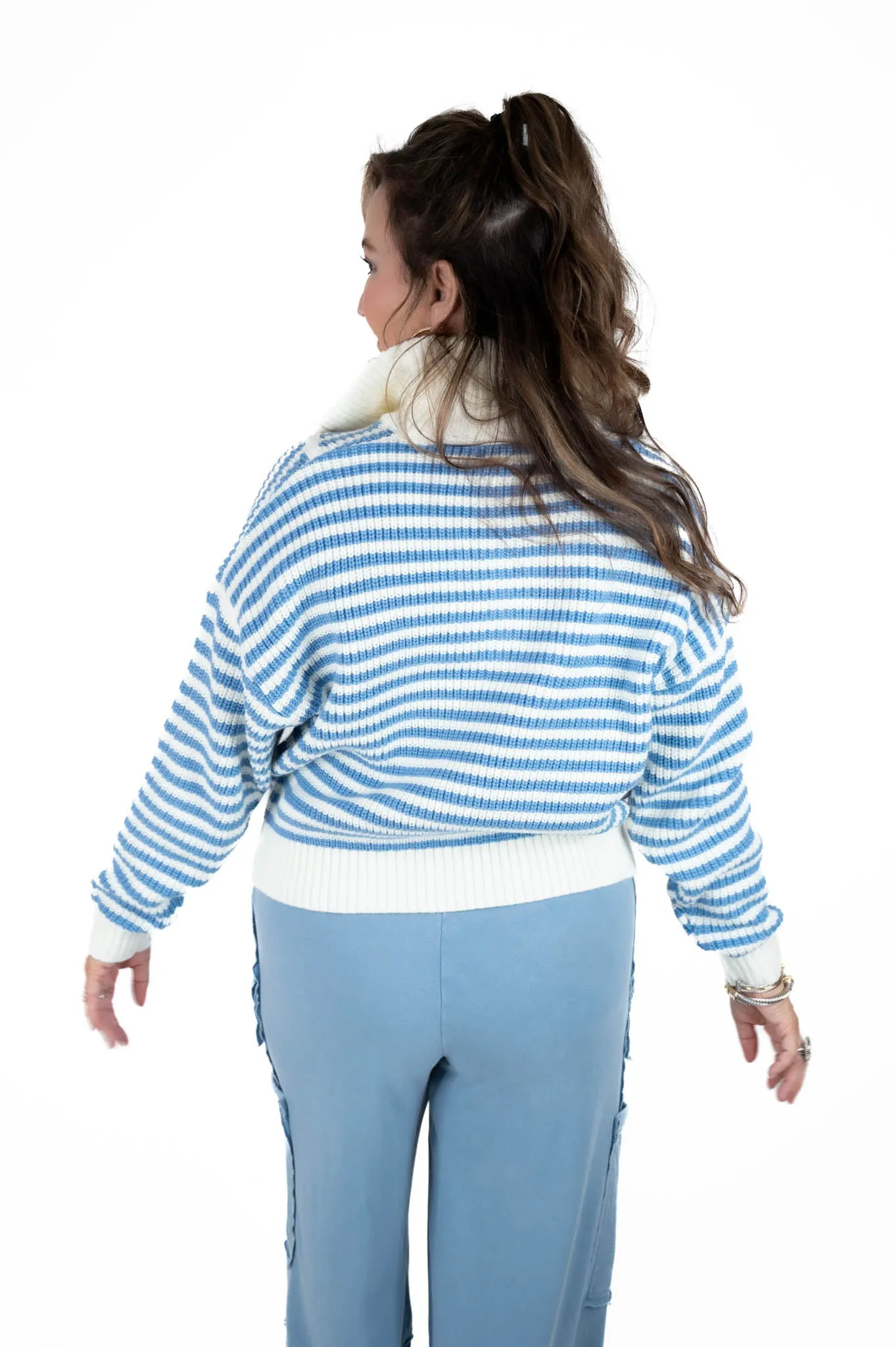 Blue/White Striped Sweater