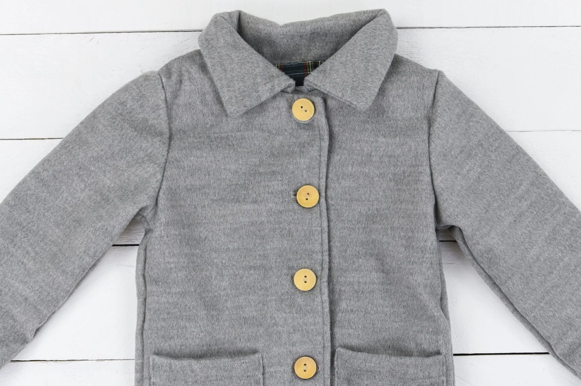 Boys Grey Pea Coat