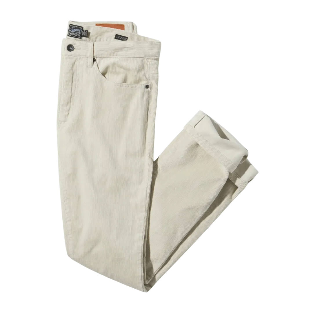 Burlington 5 Pocket Stretch Corduroy - Stone