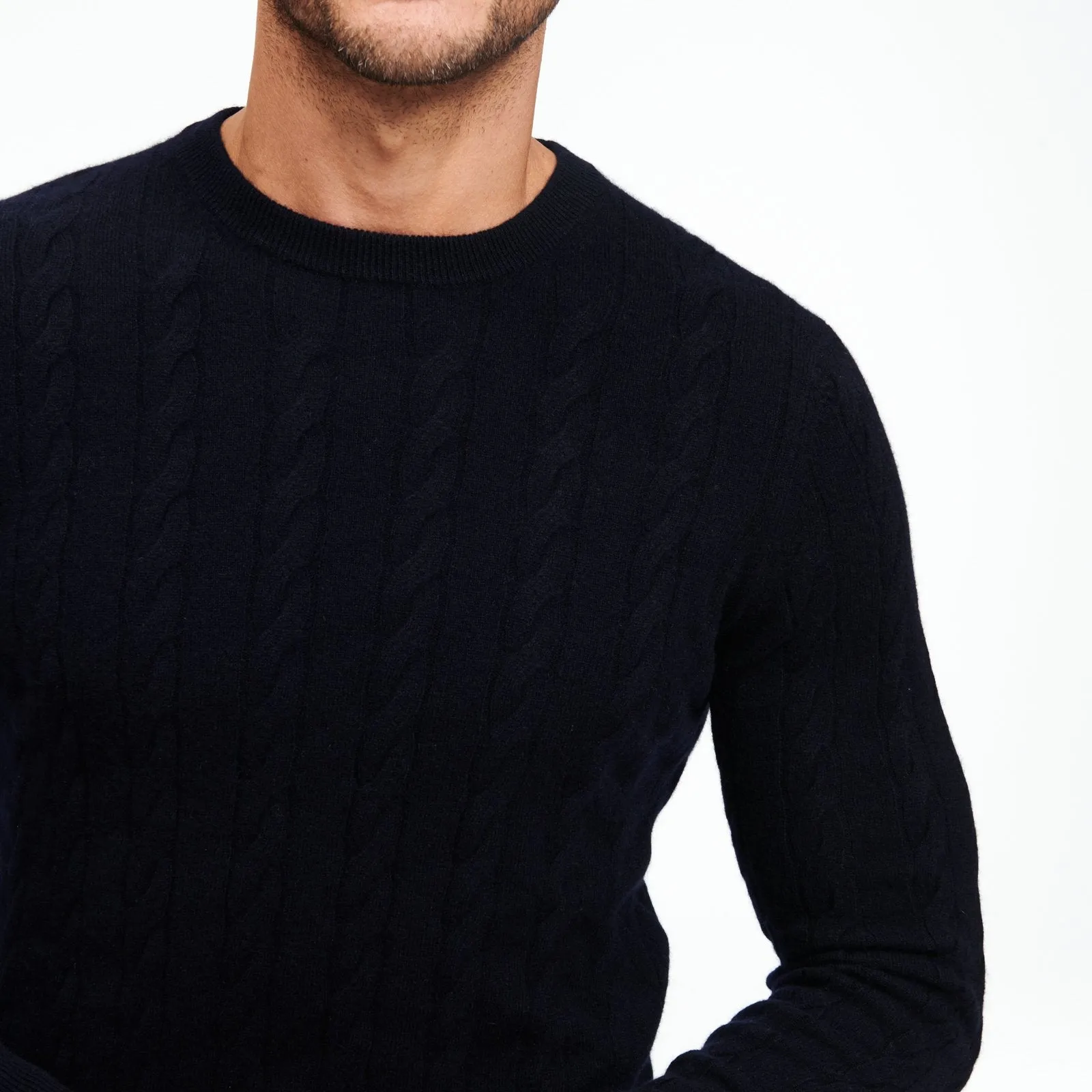 Cable Knit Crewneck Sweater