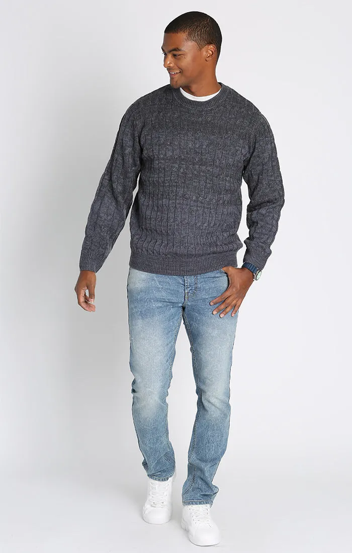 Cable Knit Crewneck Sweater