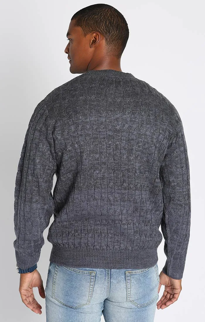 Cable Knit Crewneck Sweater