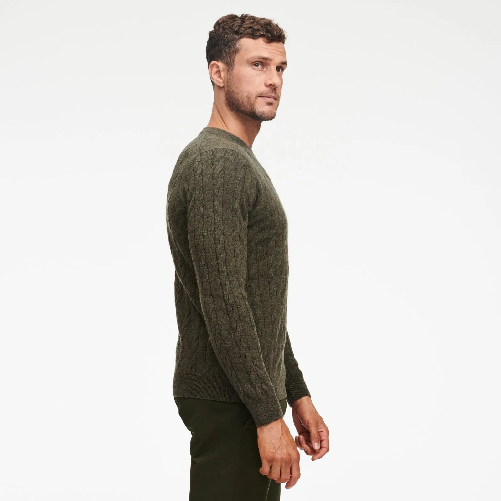 Cable Knit Crewneck Sweater