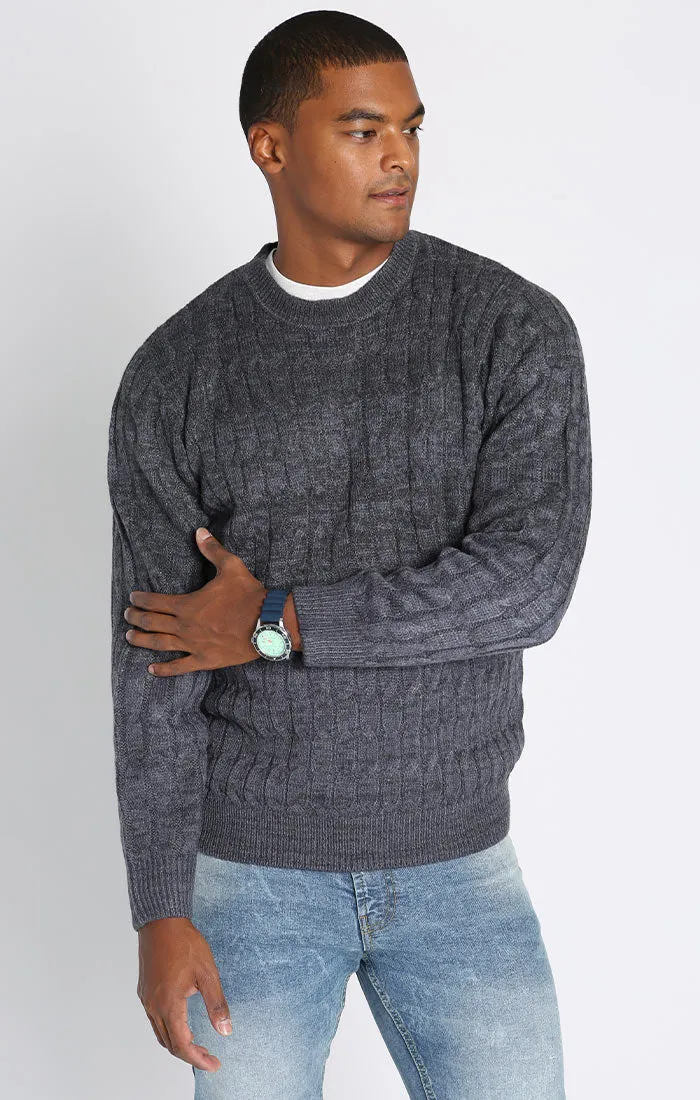 Cable Knit Crewneck Sweater