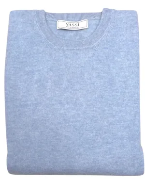 Cashmere Crew Neck Sweater - Blue Mist