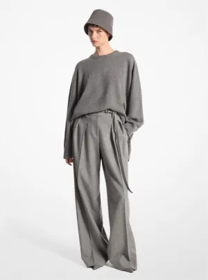 Cashmere Draped Crewneck Sweater