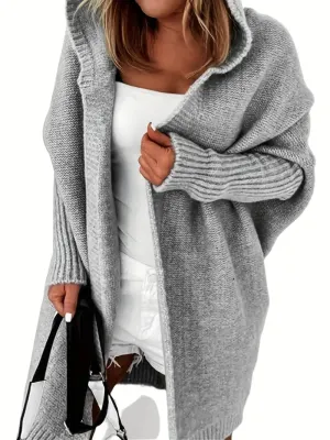 Casual Hooded Knit Sweater