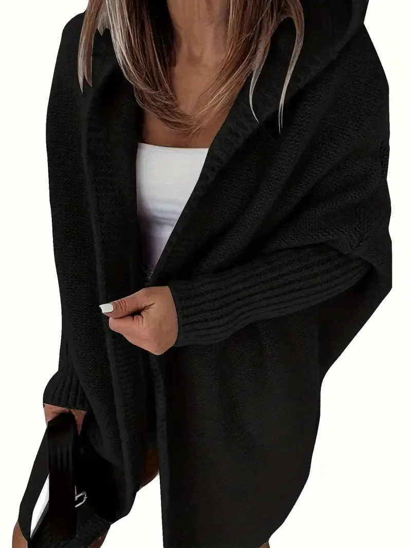 Casual Hooded Knit Sweater