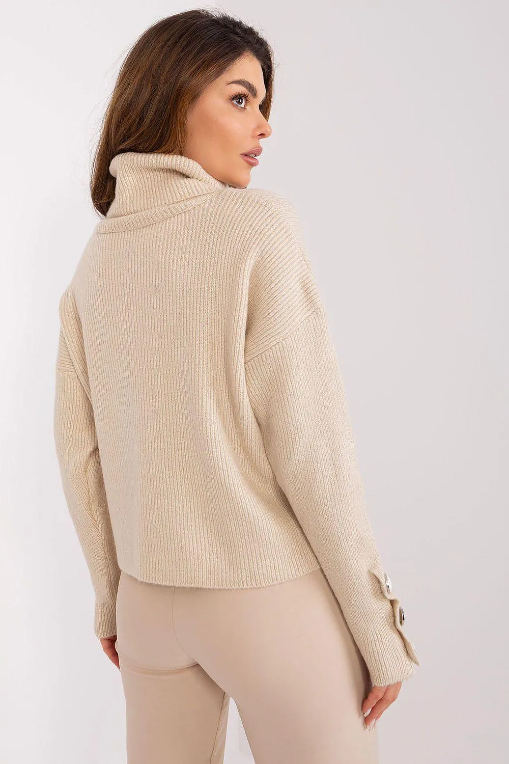 Chic Ribbed Turtleneck Pullover