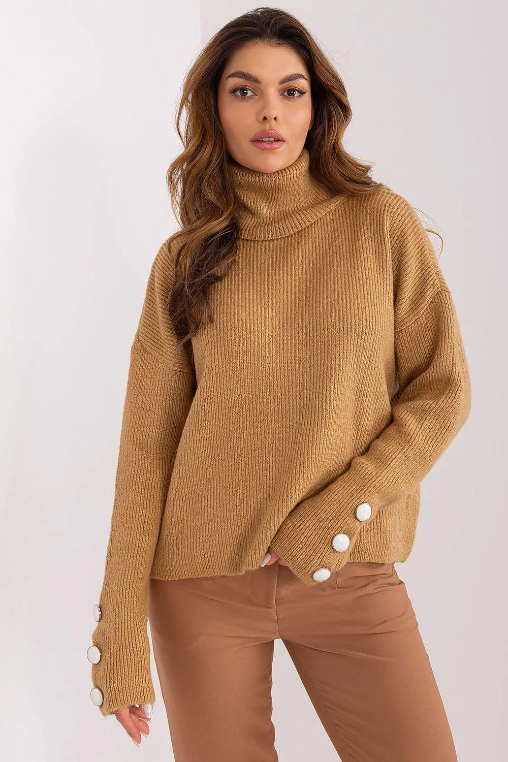 Chic Ribbed Turtleneck Pullover