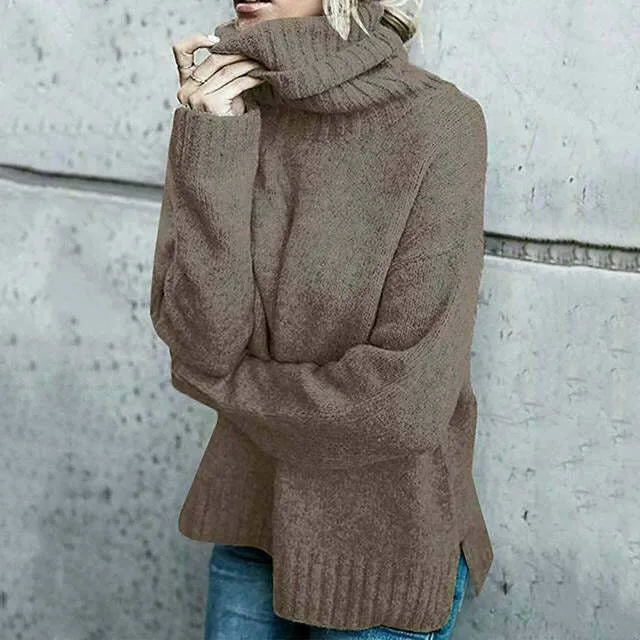 Comfortable Oversized Wool Turtleneck Sweater for Women | Perfect for Casual Days