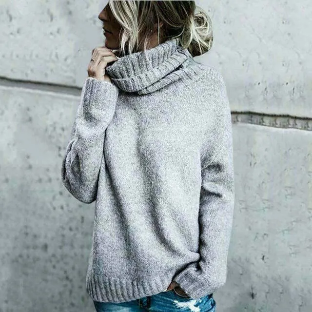 Comfortable Oversized Wool Turtleneck Sweater for Women | Perfect for Casual Days