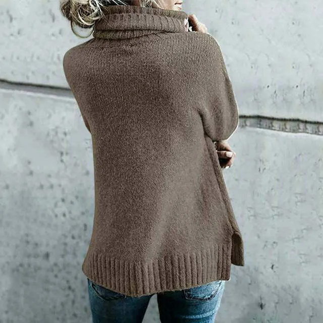 Comfortable Oversized Wool Turtleneck Sweater for Women | Perfect for Casual Days