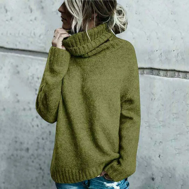 Comfortable Oversized Wool Turtleneck Sweater for Women | Perfect for Casual Days