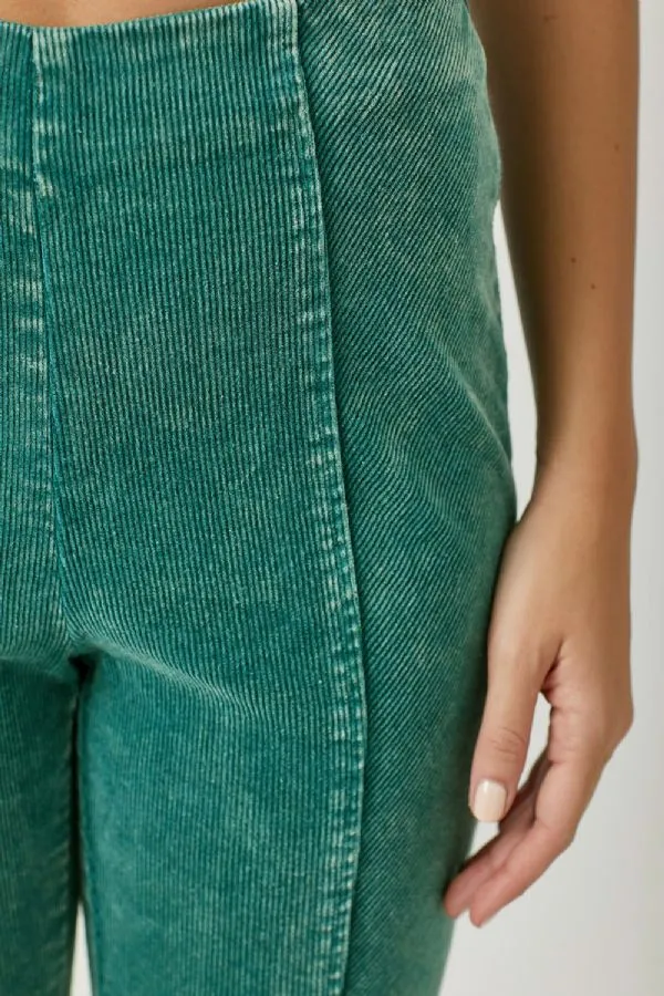 Corduroy Flare Pants - Teal