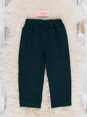 Corduroy Pull-On Pants - Dark Green