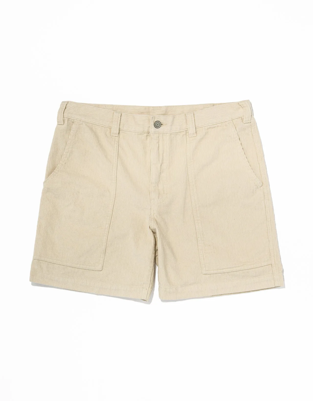 CORDUROY SHORTS - WHITE