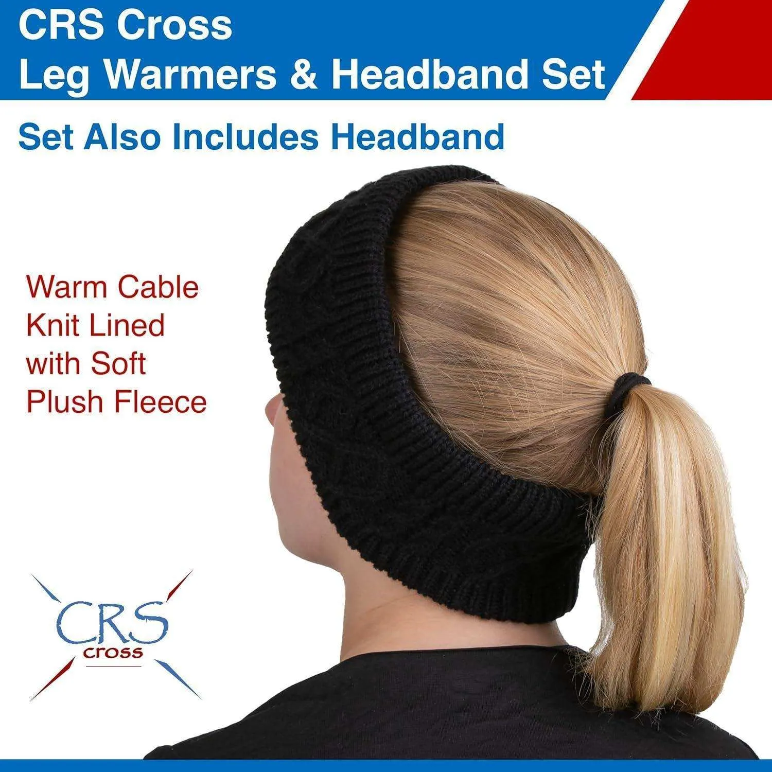 CRS Cross Zipper Leg Warmers and Headband