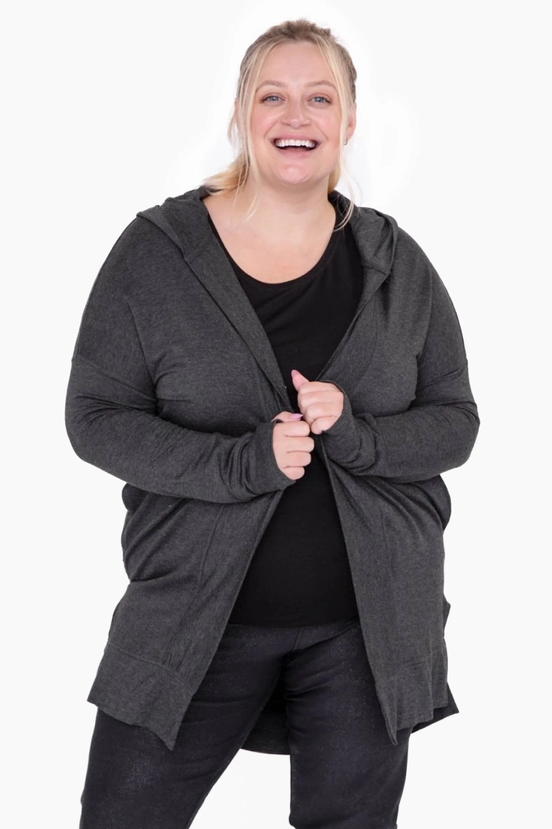 CURVY Hooded Cardigan