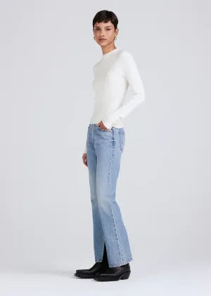 Derek Lam 10 Crosby - Kassandra Ribbed Mock Neck Sweater in Ivory