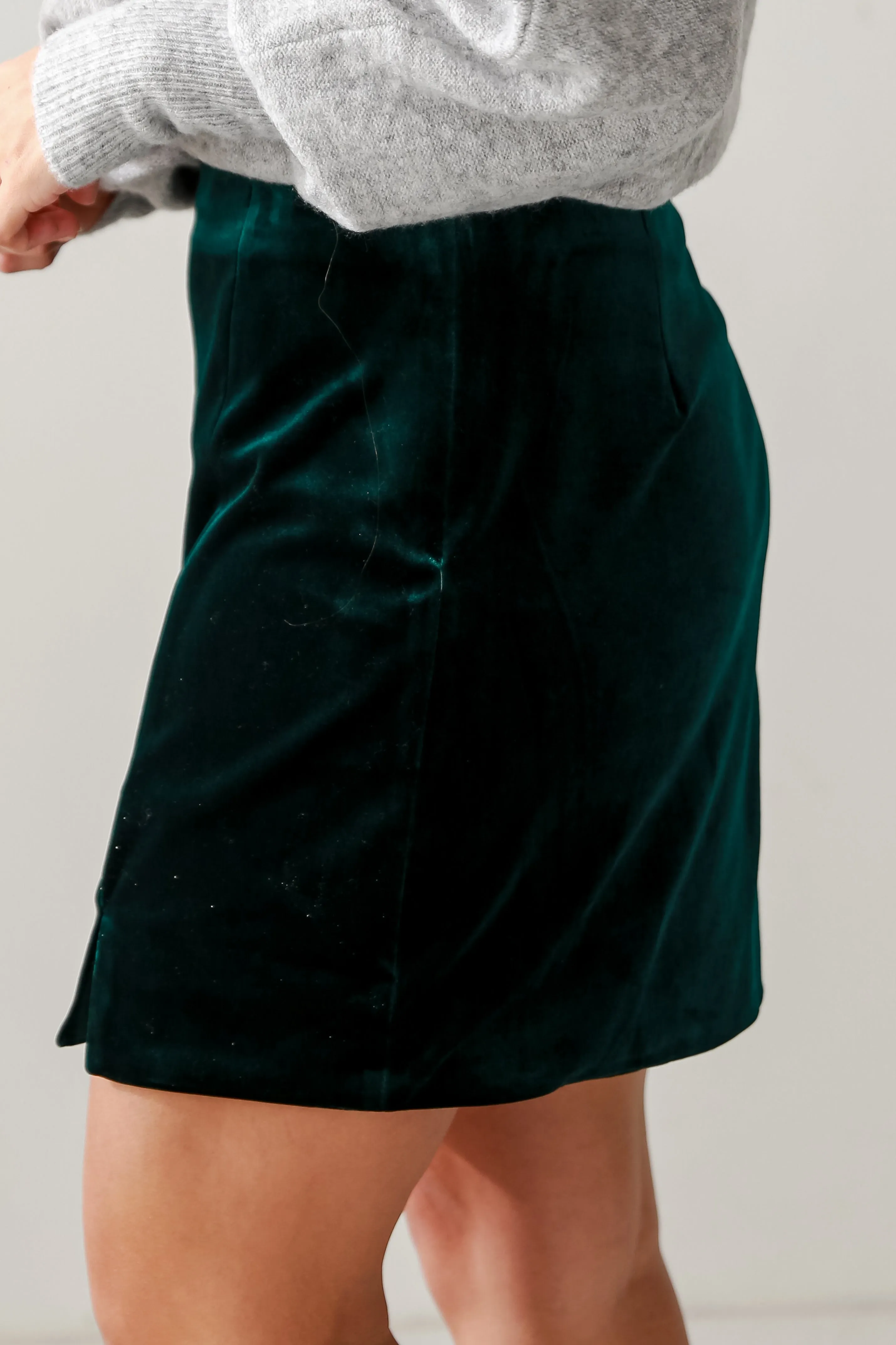 FINAL SALE - Lavish Style Velvet Mini Skirt