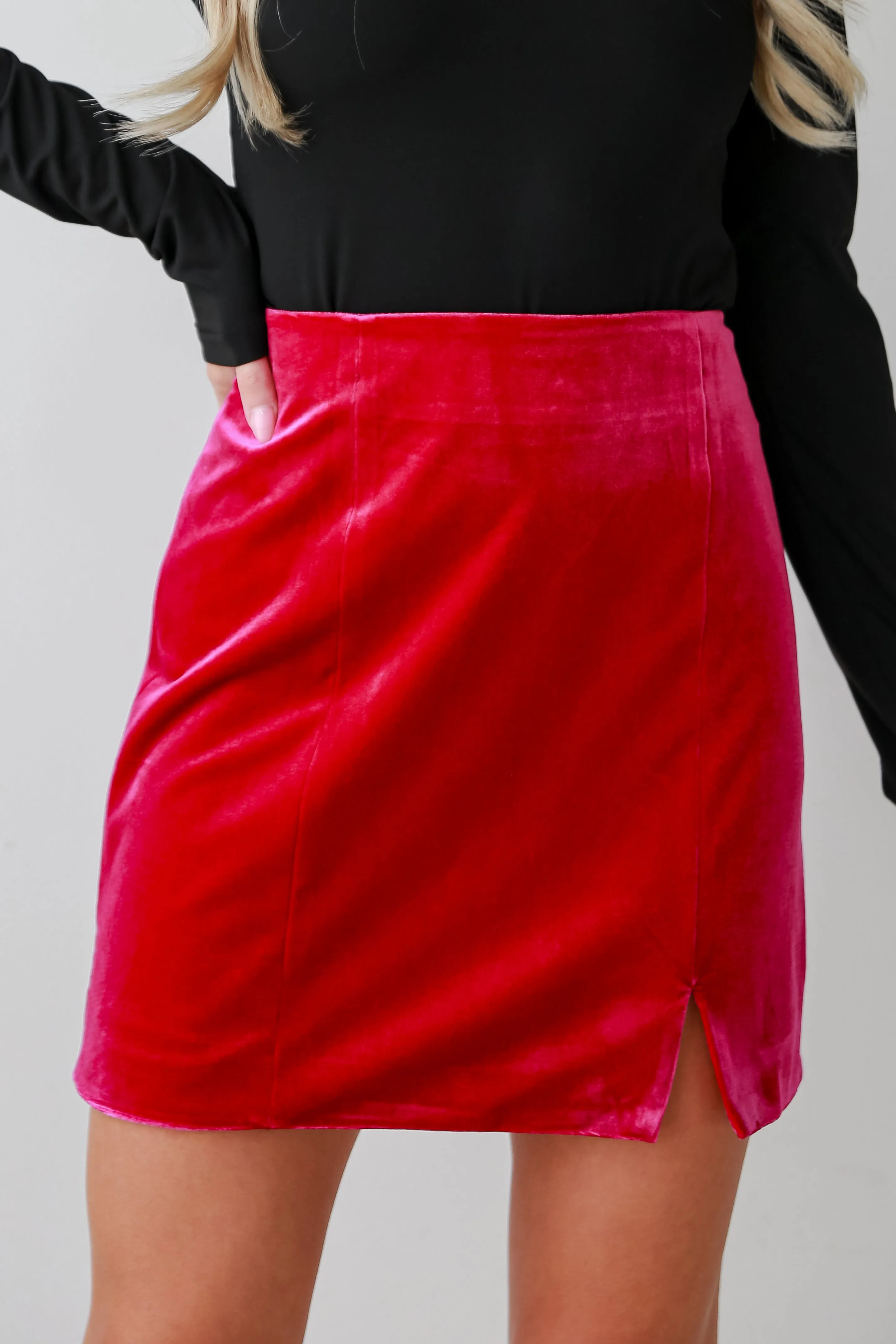 FINAL SALE - Lavish Style Velvet Mini Skirt