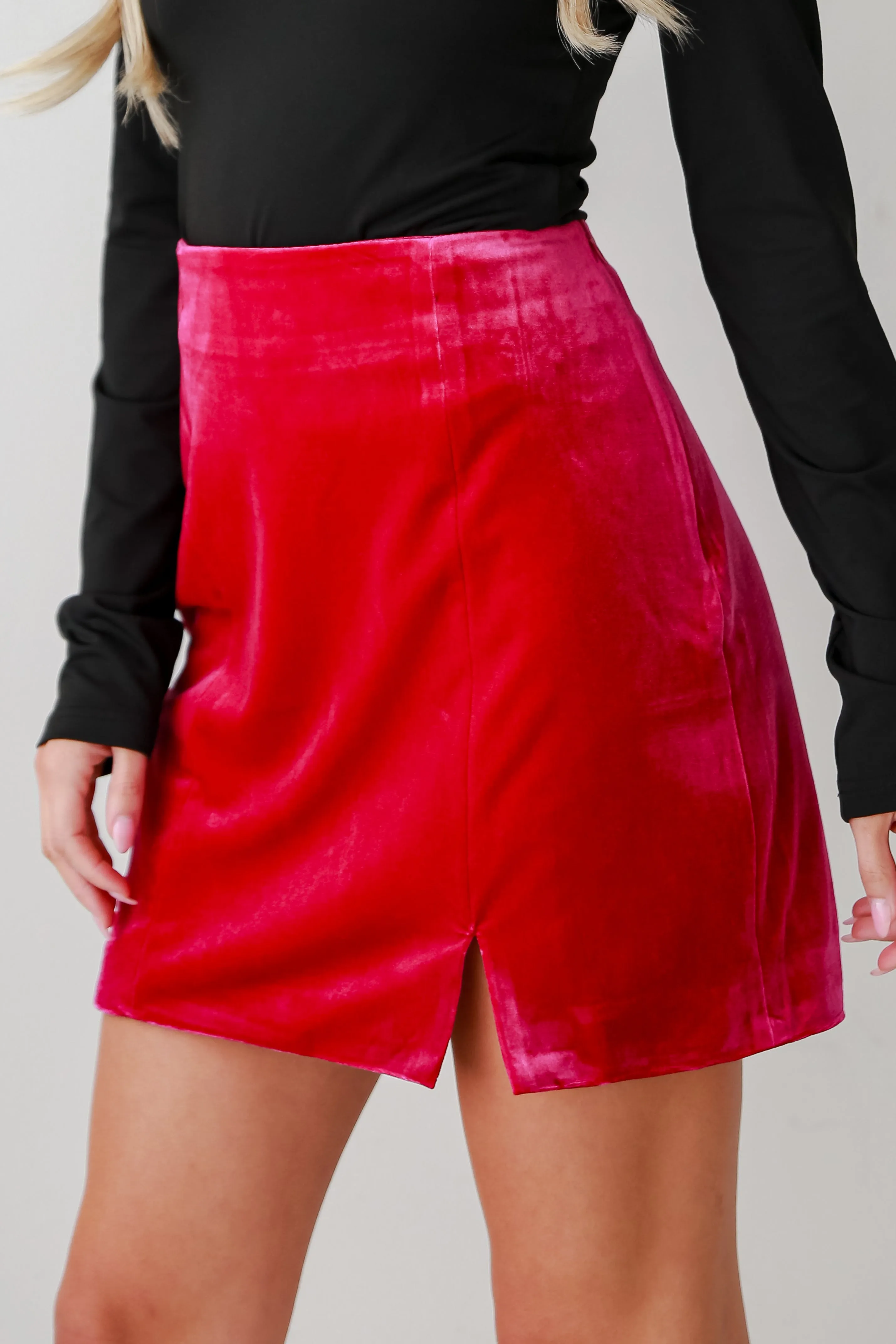 FINAL SALE - Lavish Style Velvet Mini Skirt