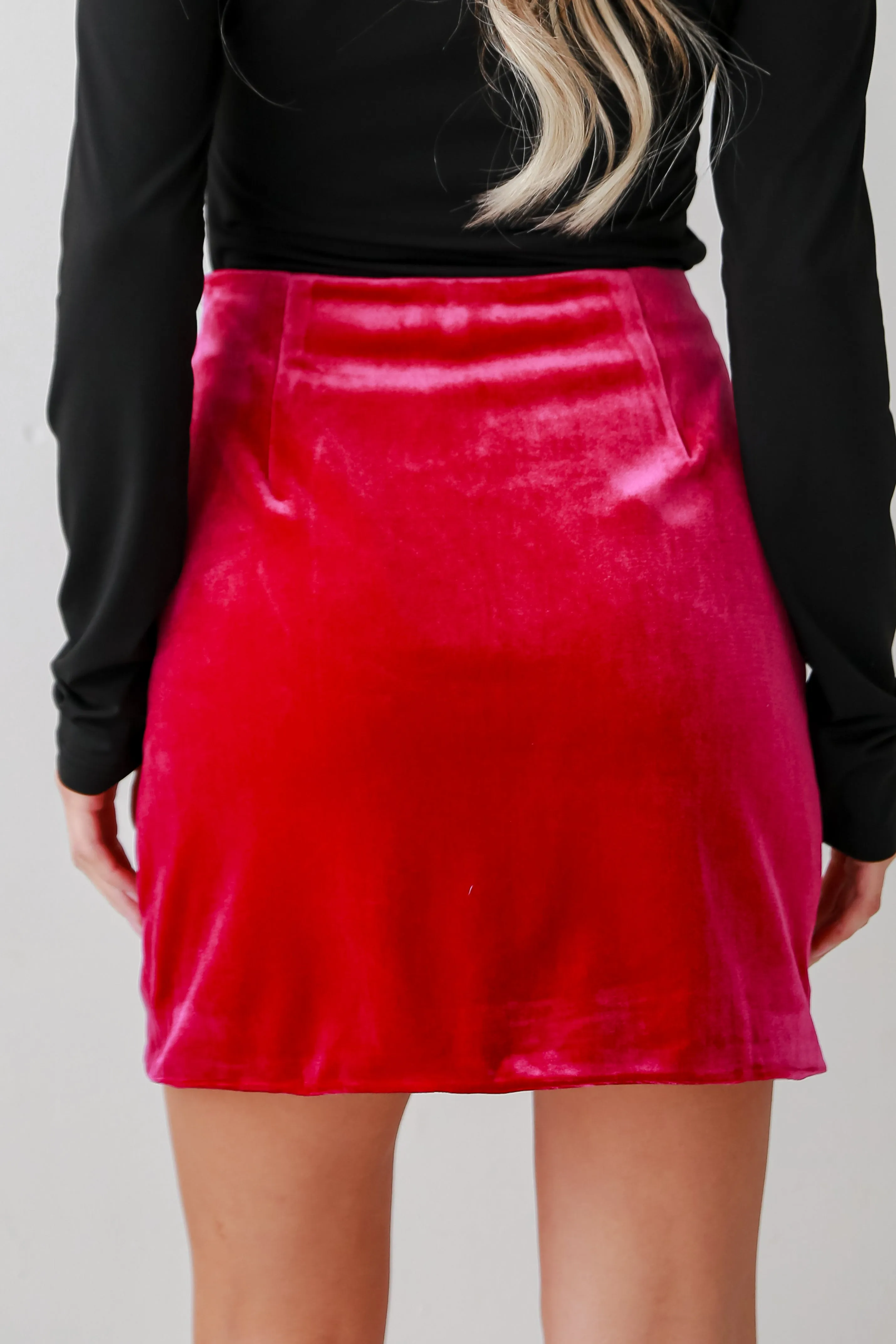 FINAL SALE - Lavish Style Velvet Mini Skirt