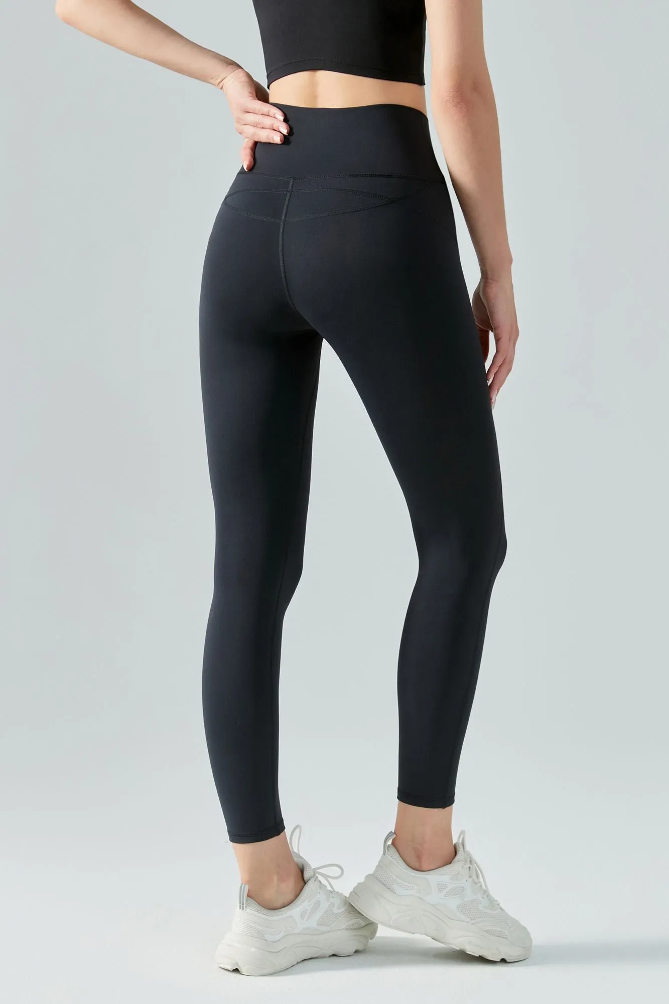 Fleece Lined No Front Seam Workout Leggings