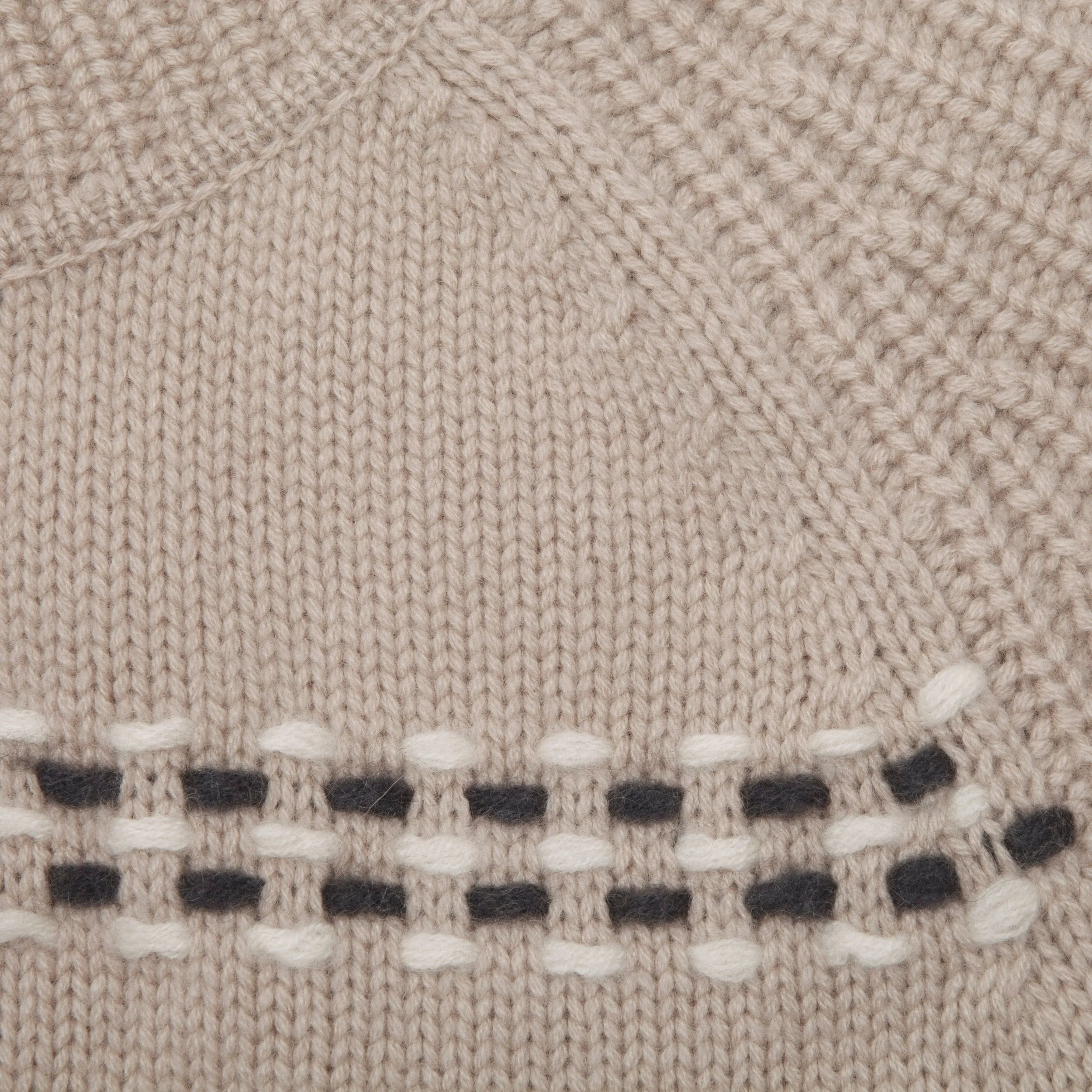 Half Sleeve Hand Embroidered Cashmere Sweater