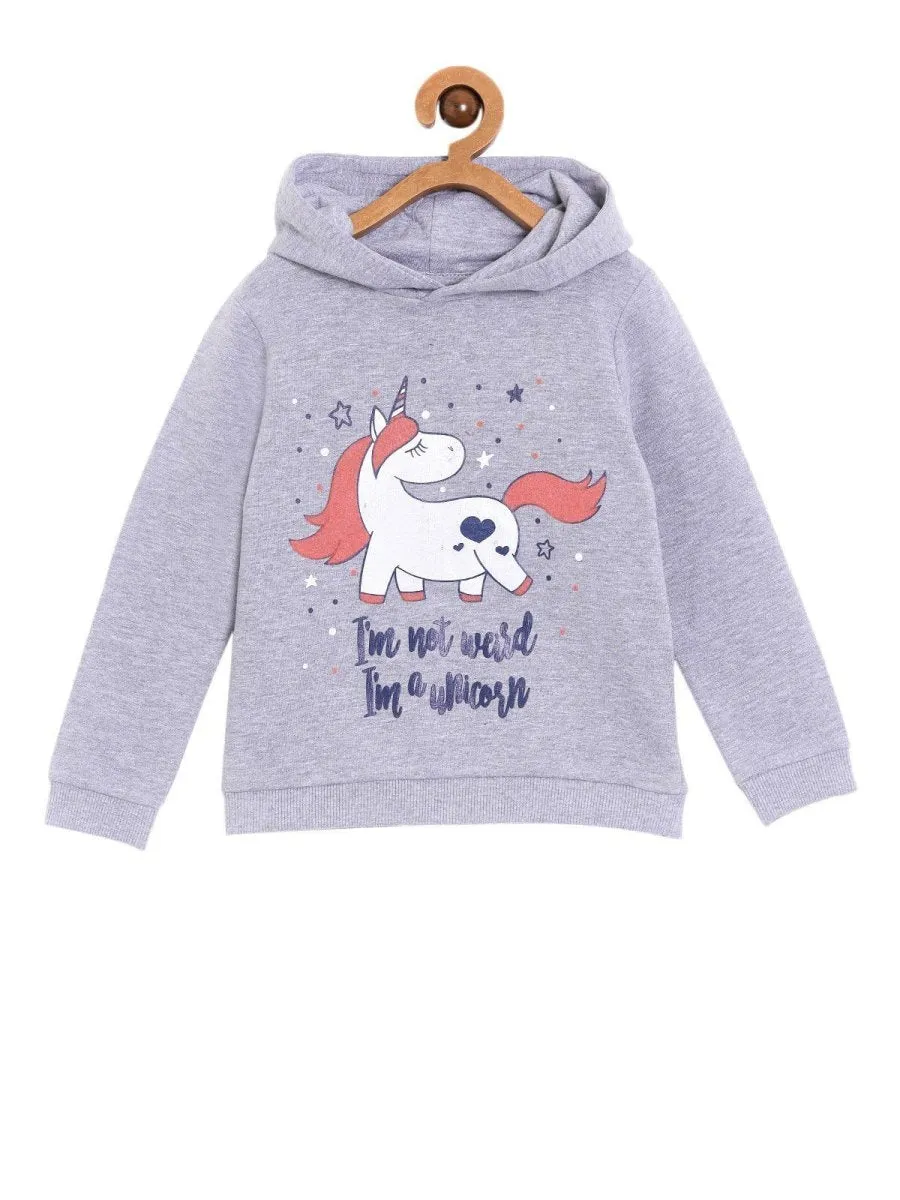 Happy Unicorn Hooded Sweatshirt and Pink Sweatpants Combo