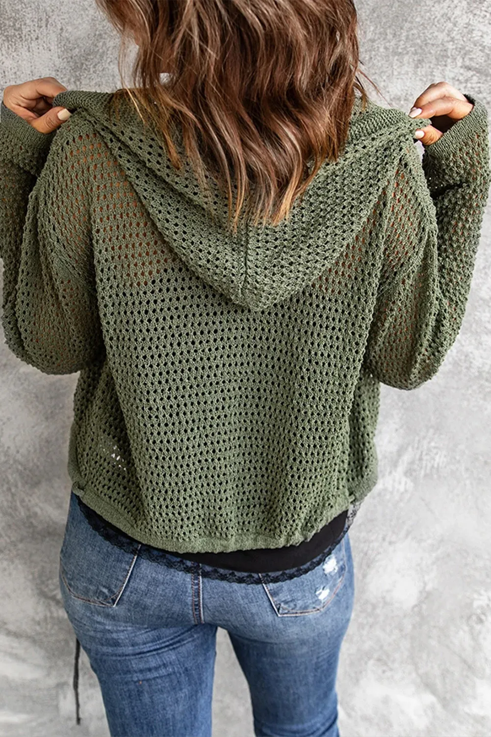 Harmony Hooded Cardigan in Green