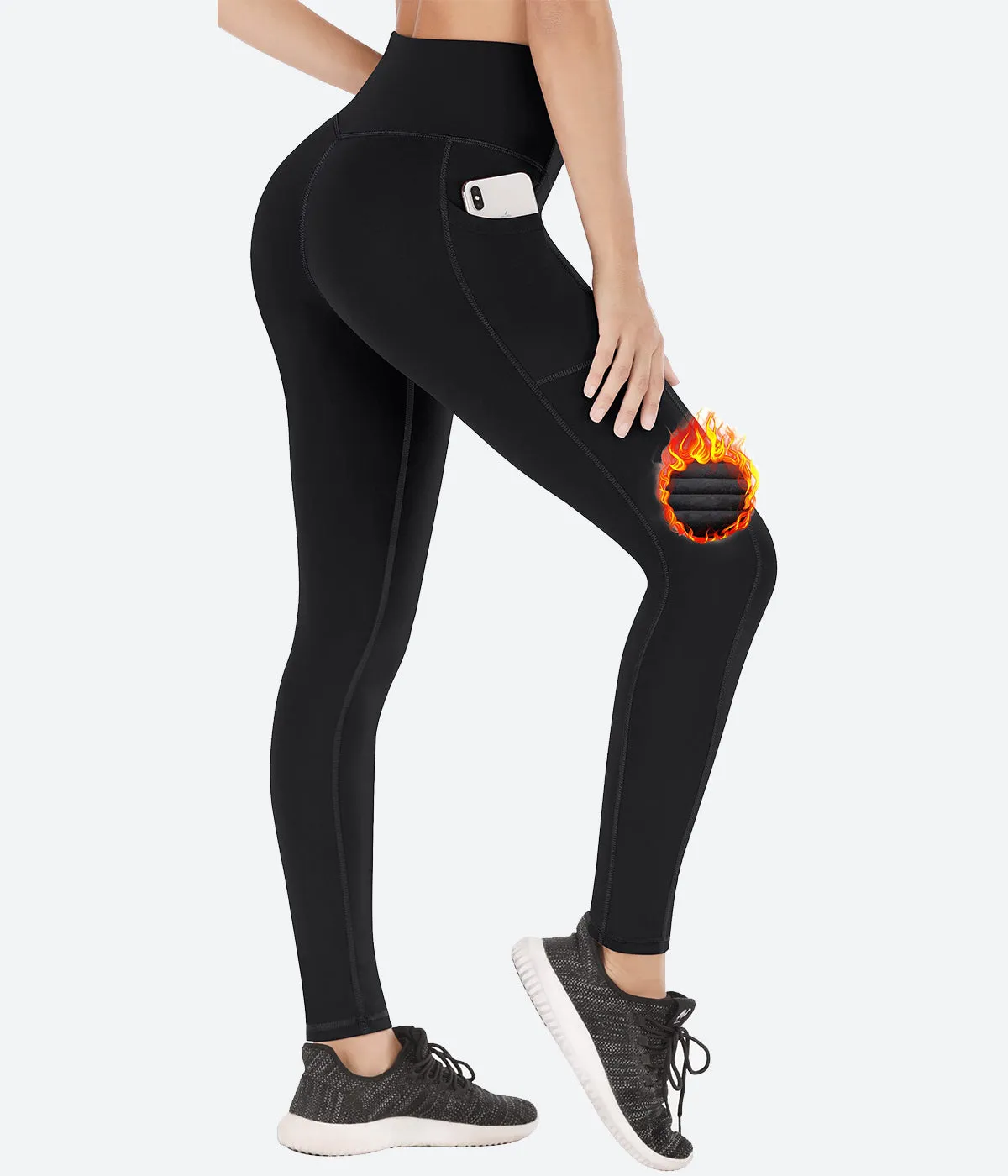 HeatLab Fleece Lined Winter Yoga Pants - HY49