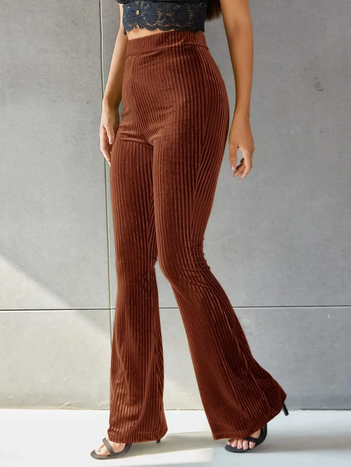 High-Waist Corduroy Flare Pants