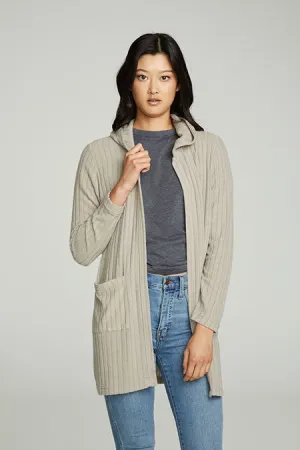 Hooded Open Duster Cardigan