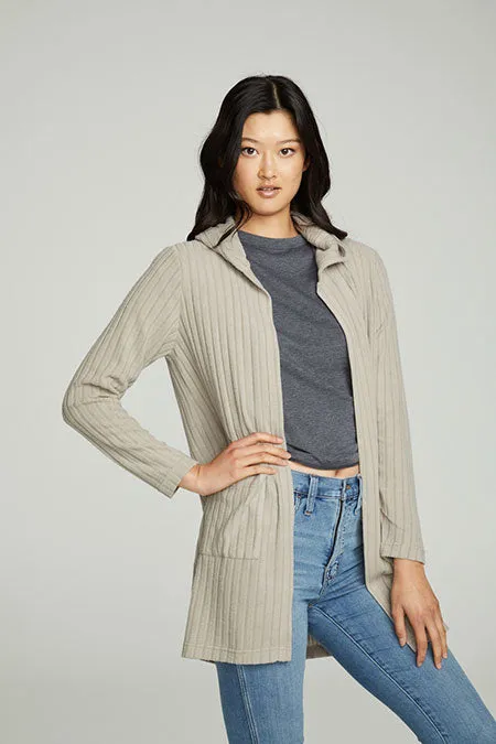 Hooded Open Duster Cardigan