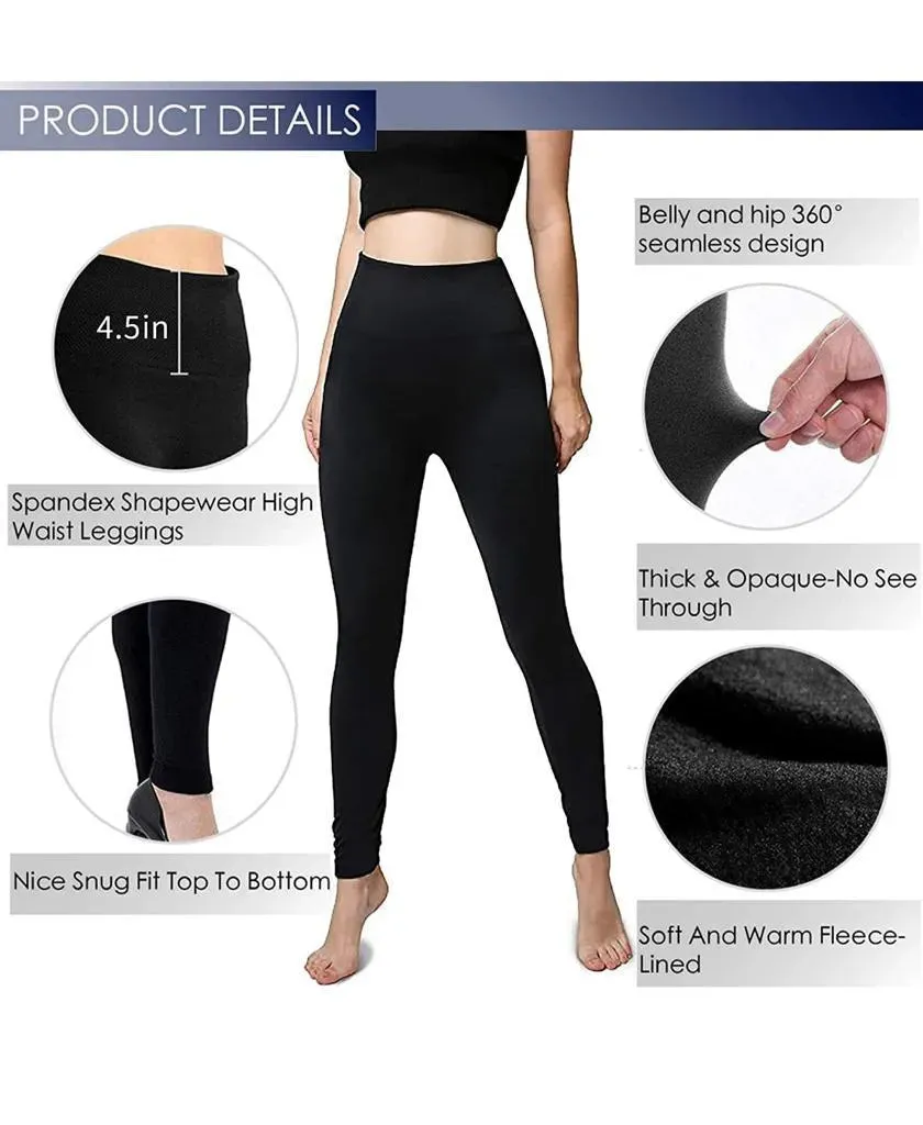 Hot! Women‚Äôs Extra Fleece Leggings High Waist Soft Stretchy Warm Leggings Regular (One Size) 220G Fleece