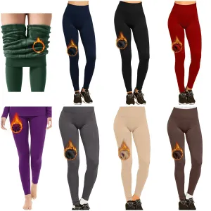 Hot! Women‚Äôs Extra Fleece Leggings High Waist Soft Stretchy Warm Leggings Regular (One Size) 220G Fleece