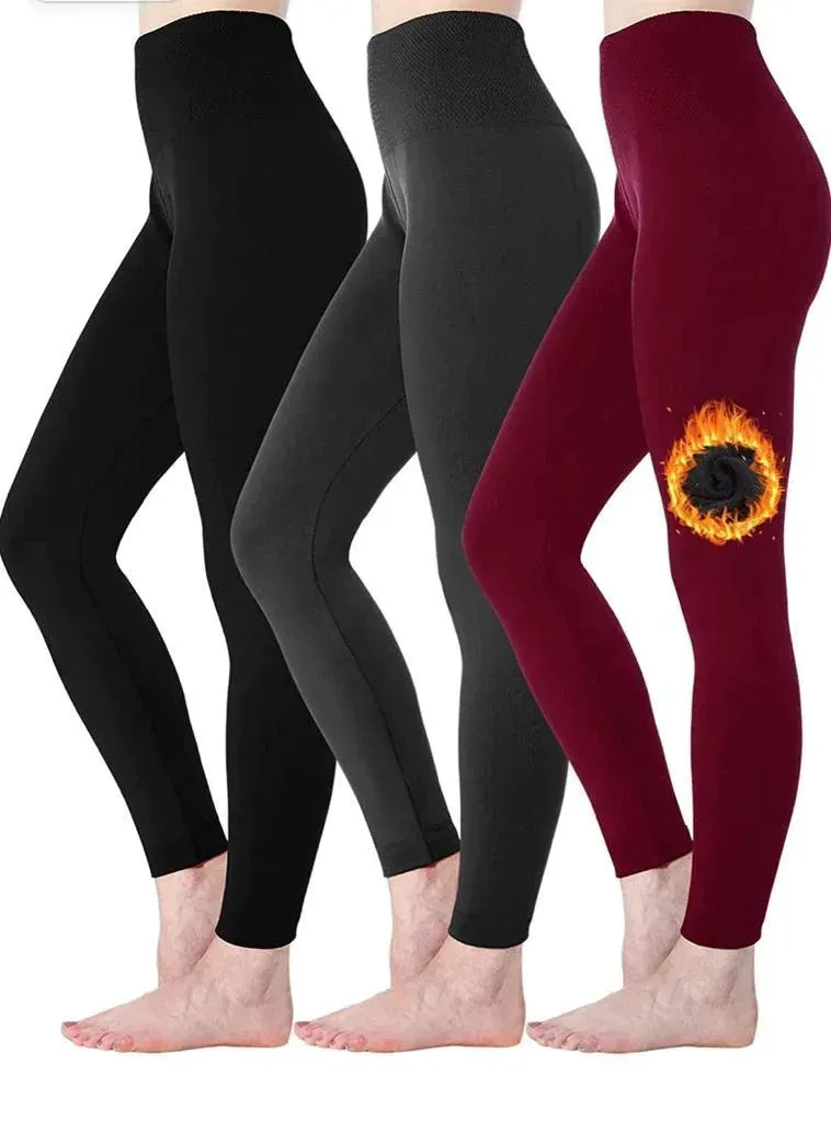 Hot! Women‚Äôs Extra Fleece Leggings High Waist Soft Stretchy Warm Leggings Regular (One Size) 220G Fleece