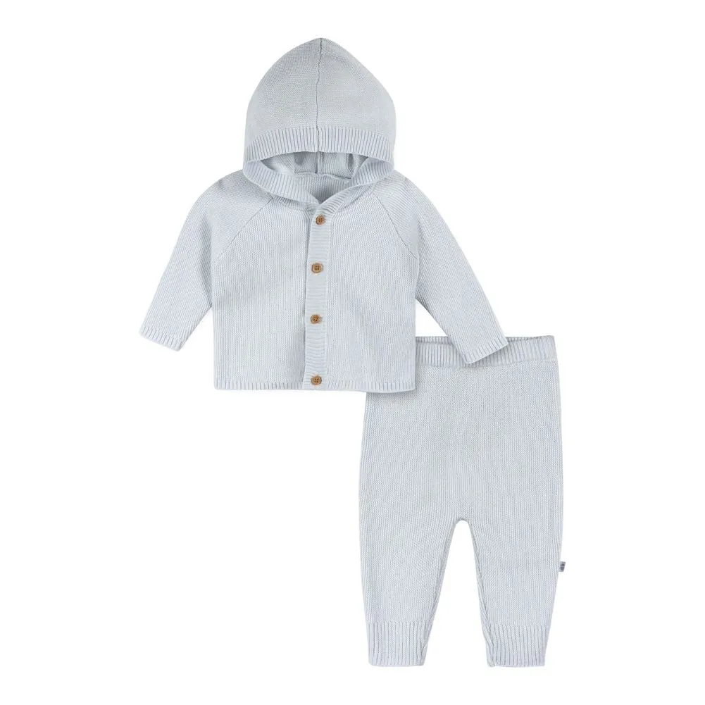 Just Born 2-Piece Knit Hooded Sweater and Pants Set